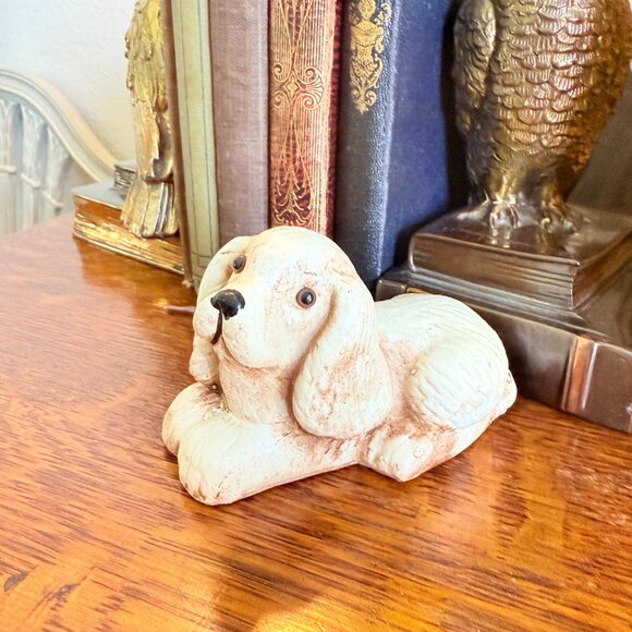 Vintage Porcelain Dog with Glass eyes - Picture 4 of 13